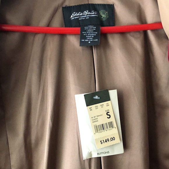 BRAND NEW Eddie Bauer classic trench coat - Picture 6 of 6